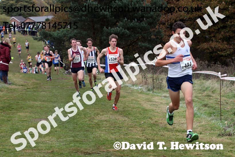 Mens under-17s, 2016 National Cross Country Relays, Berry Hill Park, Mansfield. Photo: David T. Hewitson/Sports for All Pics
